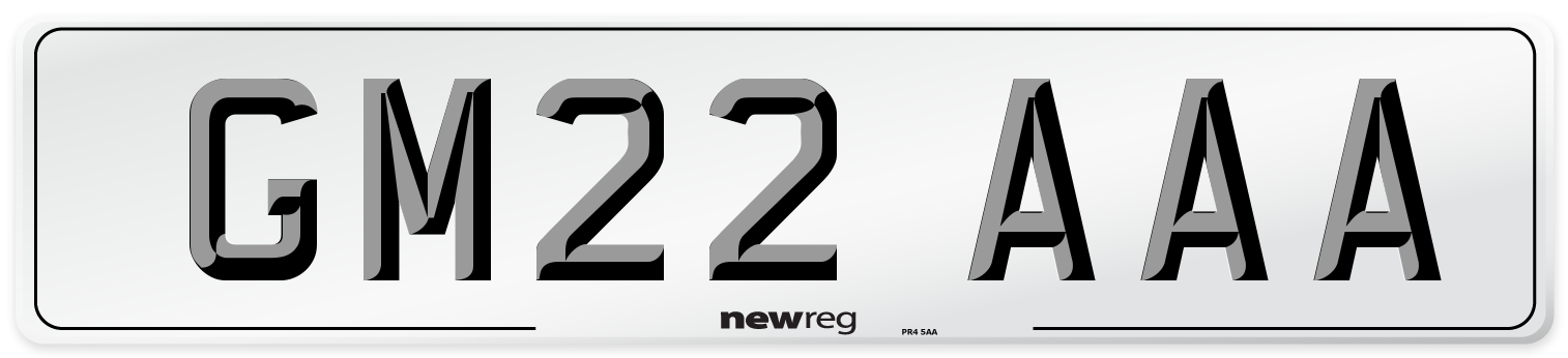 GM22 AAA Number Plate from New Reg